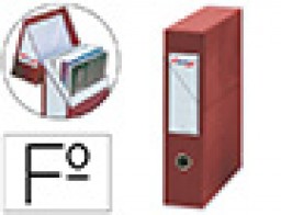 Caja de transferencia Pardo A4 lomo 80 mm. rojo